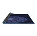 Thickness of Patterned Deep Periwinkle Purple Rug, pat2150blu