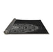 Thickness of Patterned Black Rug, pat2150gry