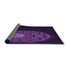 Thickness of Patterned Deep Purple Rug, pat2150pur