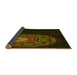 Thickness of Patterned Dark Bronze Brown Rug, pat2150yw