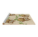 Sideview of Machine Washable Transitional Golden Blonde Gold Rug, wshpat2151brn