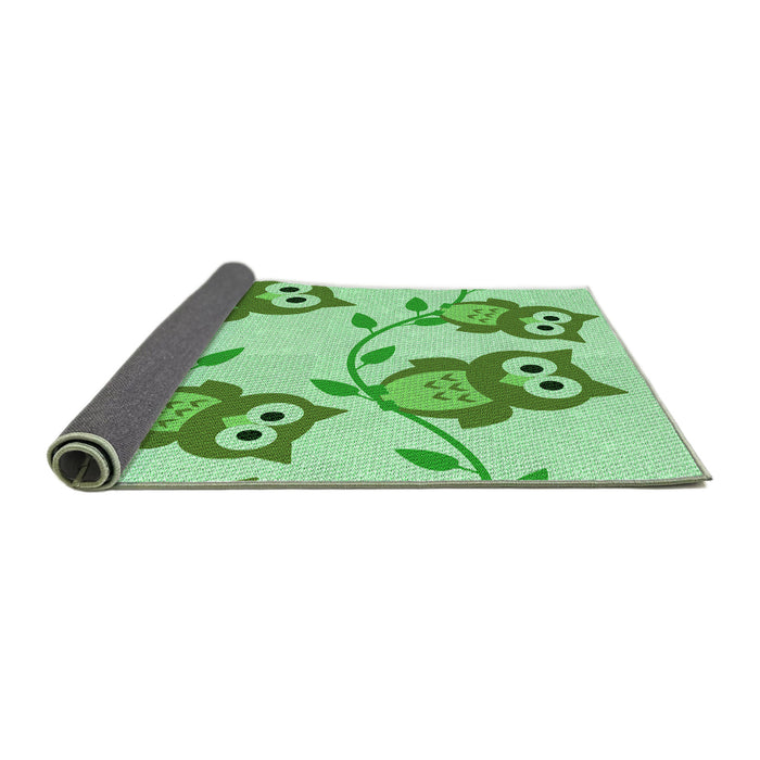 Thickness of Patterned Green Rug, pat2151grn