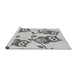 Sideview of Machine Washable Transitional Gray Rug, wshpat2151gry