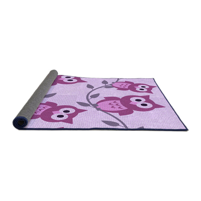 Thickness of Patterned Medium Orchid Purple Rug, pat2151pur