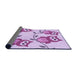 Thickness of Patterned Medium Orchid Purple Rug, pat2151pur