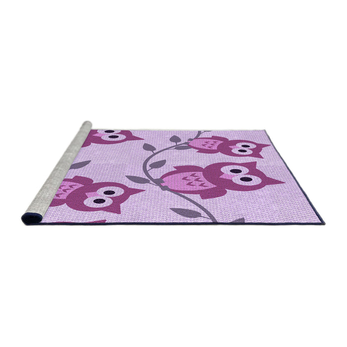 Sideview of Machine Washable Transitional Medium Orchid Purple Rug, wshpat2151pur
