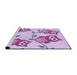 Sideview of Machine Washable Transitional Medium Orchid Purple Rug, wshpat2151pur