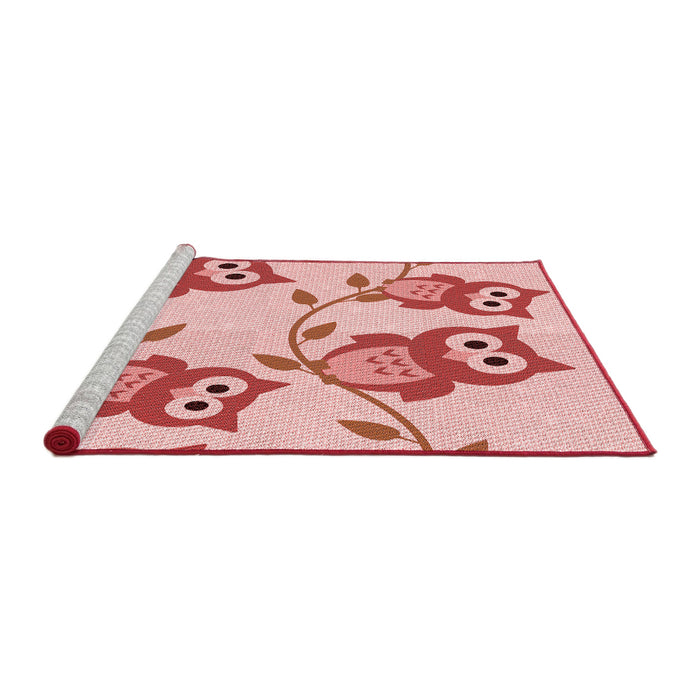 Sideview of Machine Washable Transitional Orange Rug, wshpat2151rd