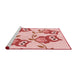 Sideview of Machine Washable Transitional Orange Rug, wshpat2151rd