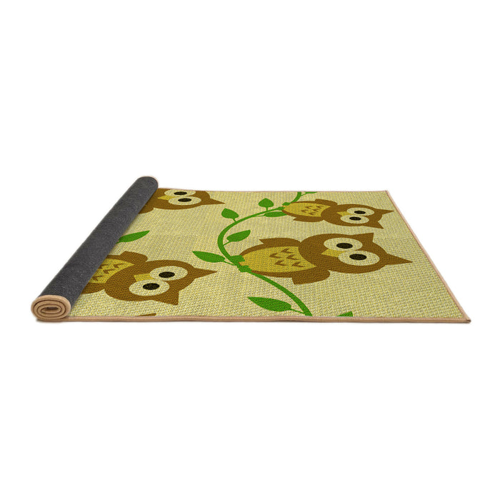 Thickness of Patterned Dark Golden Brown Rug, pat2151yw
