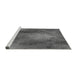 Sideview of Machine Washable Transitional Gray Rug, wshpat2152gry