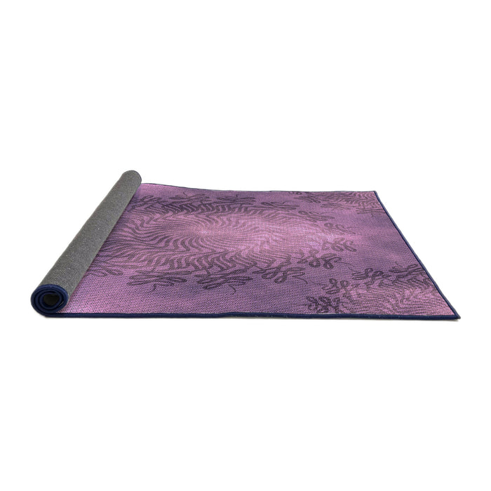 Thickness of Patterned Orchid Purple Rug, pat2152pur