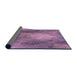 Thickness of Patterned Orchid Purple Rug, pat2152pur