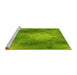 Sideview of Machine Washable Transitional Dark Lime Green Rug, wshpat2152yw