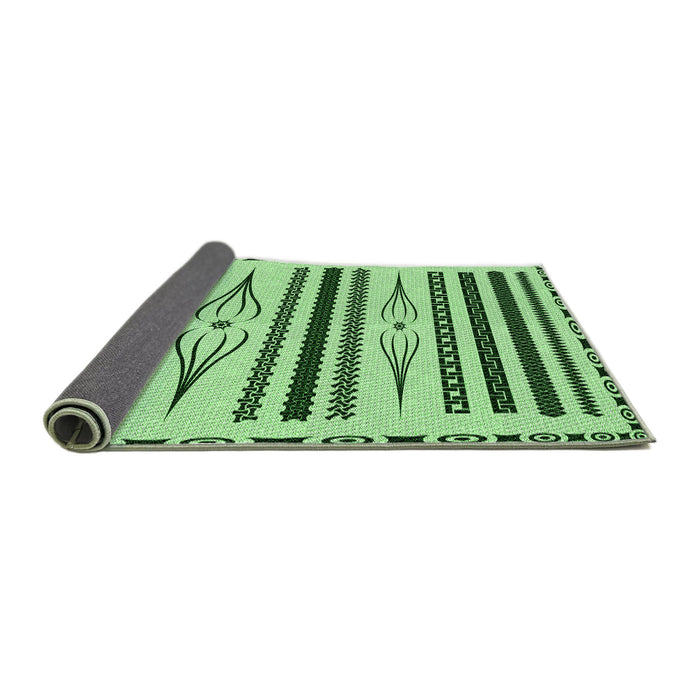 Thickness of Patterned Light Green Rug, pat2153grn