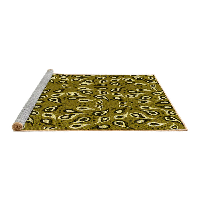 Sideview of Machine Washable Transitional Bakers Brown Rug, wshpat2154yw