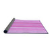 Thickness of Patterned Bright Neon Pink Purple Rug, pat2155pur