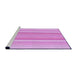 Sideview of Machine Washable Transitional Bright Neon Pink Purple Rug, wshpat2155pur