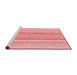 Sideview of Machine Washable Transitional Pastel Pink Rug, wshpat2155rd