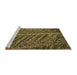 Sideview of Machine Washable Transitional Bakers Brown Rug, wshpat2156brn