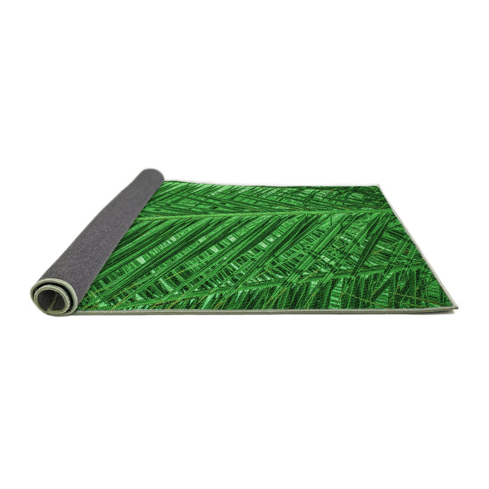 Thickness of Patterned DarkGreen Rug, pat2156grn