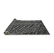 Thickness of Patterned Charcoal Black Rug, pat2156gry