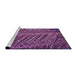 Sideview of Machine Washable Transitional Medium Orchid Purple Rug, wshpat2156pur