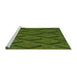 Sideview of Machine Washable Transitional Dark Forest Green Rug, wshpat2157grn