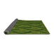 Thickness of Patterned Dark Forest Green Rug, pat2157grn