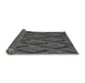 Thickness of Patterned Dark Gray Black Rug, pat2157gry