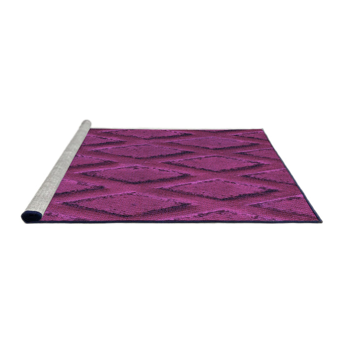 Sideview of Machine Washable Transitional Burnt Pink Rug, wshpat2157pur