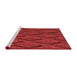 Sideview of Machine Washable Transitional Red Rug, wshpat2157rd