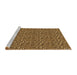 Sideview of Machine Washable Transitional Dark Bronze Brown Rug, wshpat2158brn