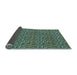Thickness of Patterned Mint Green Rug, pat2158lblu
