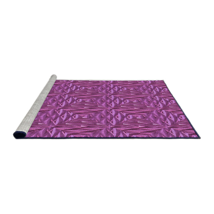 Sideview of Machine Washable Transitional Medium Violet Red Pink Rug, wshpat2158pur