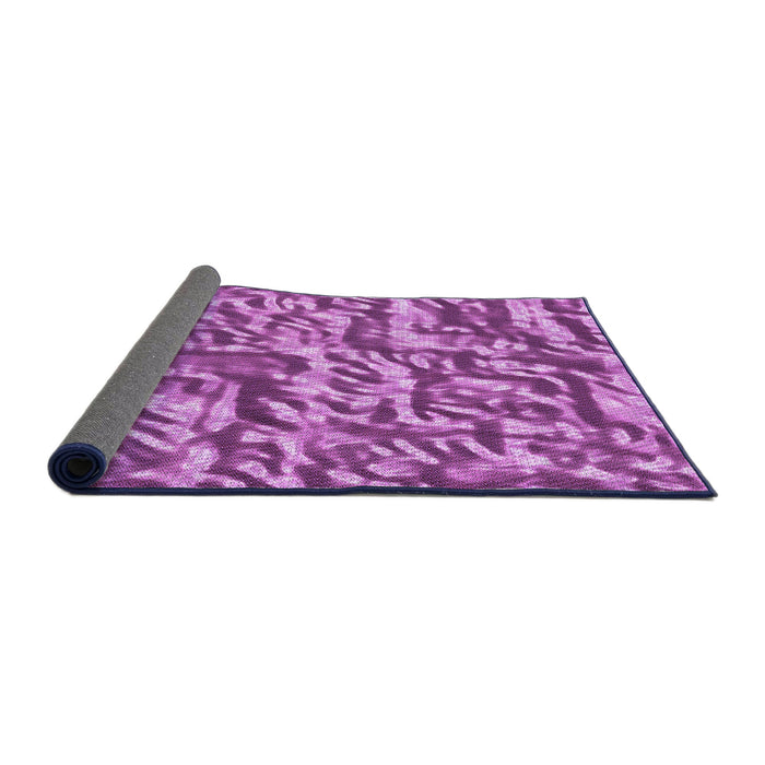 Thickness of Patterned Violet Purple Rug, pat2159pur