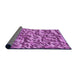 Thickness of Patterned Violet Purple Rug, pat2159pur