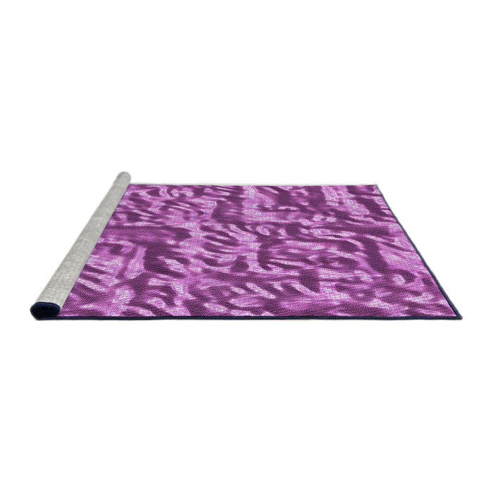 Sideview of Machine Washable Transitional Violet Purple Rug, wshpat2159pur