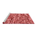 Sideview of Machine Washable Transitional Red Rug, wshpat2159rd