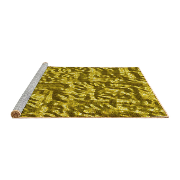 Sideview of Machine Washable Transitional Dark Bronze Brown Rug, wshpat2159yw