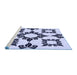 Sideview of Machine Washable Transitional Lavender Blue Rug, wshpat216blu