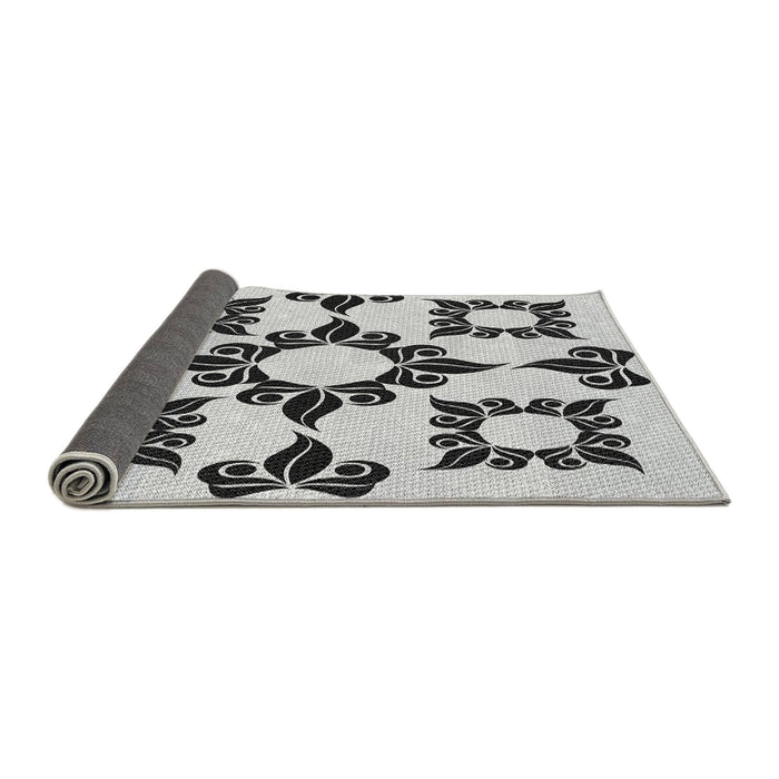 Thickness of Patterned Carbon Gray Rug, pat216gry