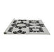 Sideview of Machine Washable Transitional Carbon Gray Rug, wshpat216gry