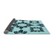 Thickness of Patterned Electric Blue Rug, pat216lblu