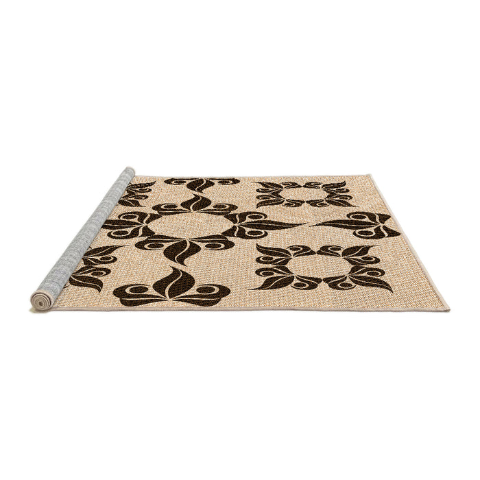 Sideview of Machine Washable Transitional Saddle Brown Rug, wshpat216org