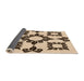 Thickness of Patterned Saddle Brown Rug, pat216org