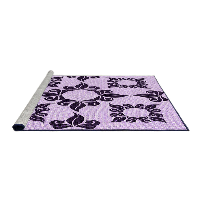 Sideview of Machine Washable Transitional Purple Rug, wshpat216pur