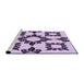 Sideview of Machine Washable Transitional Purple Rug, wshpat216pur