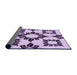 Thickness of Patterned Purple Rug, pat216pur