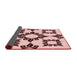 Thickness of Patterned Light Rose Pink Rug, pat216rd